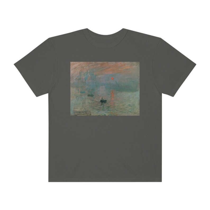 Comfort Colors Monet Impression Sunrise Shirt Gifts Painting Collage Aesthetic Clothing Shirts Light Dark Academia Art History Tee Artist immagine 6