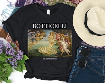 The Birth of Venus Shirt Italian Renaissance Art History Tee, Sandro Botticelli Artsy Aesthetic Vintage Art Shirt Famous Light Dark Academia