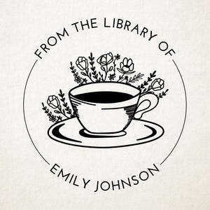 Custom Book Embosser, Library Stamp, Book Stamp, Self Inking, From the Library Of Stamp, Book Lover Gift,  Ex Libris Personalized Gift