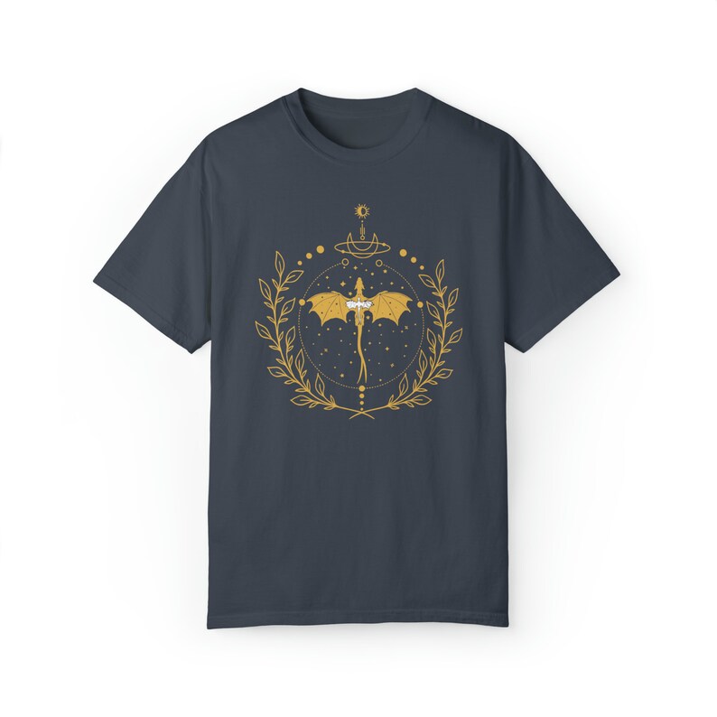Comfort Colors Celestial Dragons shirt, Fantasy Book Tee, Fantasy Reader Gift, Bookish Gift, Dragon Rider, Romance Reader Gift, Booktok Denim