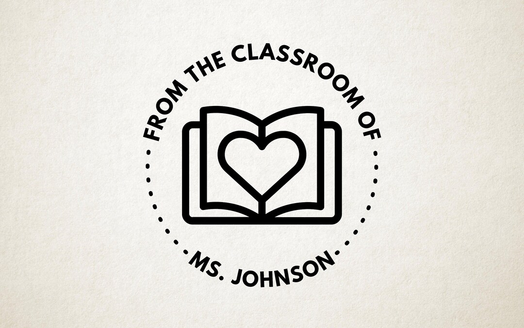 PERSONALIZED BOOK STAMP, Self Inking Library Stamp, Custom Classroom