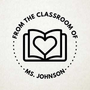 PERSONALIZED BOOK STAMP, Self Inking Library Stamp, Custom classroom Stamp, From the Library of Stamp, teacher book stamp Personalized Stamp