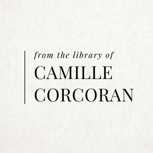 Minimal Personalized Book Embosser | Stamp | From the library of | Ex Libris | This book belongs to | Book lover gift Self ink | Wood handle