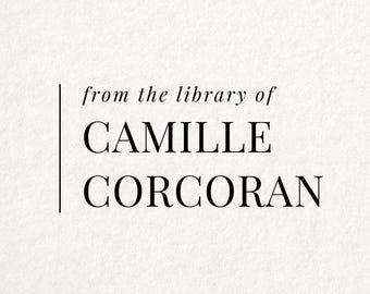 Minimal Personalized Book Embosser | Stamp | From the library of | Ex Libris | This book belongs to | Book lover gift Self ink | Wood handle