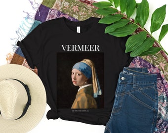 Girl with a Pearl Earring shirt, painting tshirt, Johannes Vermeer Shirt, Famous portrait shirt, Portrait shirt, Shirts for artists