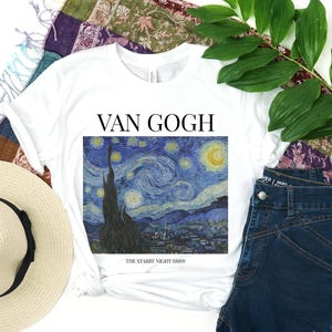 Van Gogh Shirt Starry Night Gifts Painting Collage Aesthetic Clothing Renaissance T Shirt Dark Academia Art History Tee Artist painting