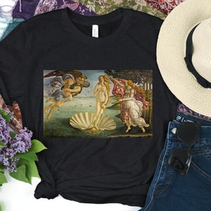 Sandro Botticelli The Birth of Venus Shirt, Italian Renaissance Art History Tee, Artsy Aesthetic Vintage Art Shirt Famous Art Light Academia