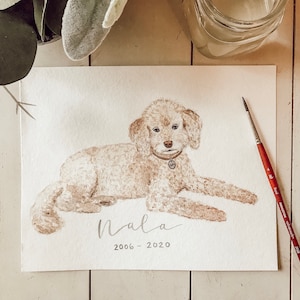 Personalisiertes Haustier Aquarell Portrait