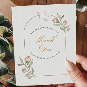 Roses Holy Spirit Confirmation Thank You Note: Elegant Watercolor Hand ...