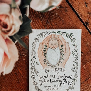 Custom Watercolor Miscarriage Painting | Child Loss Memorial Gift