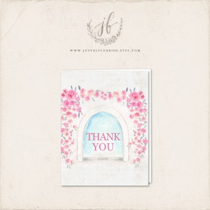 Tarjetas imprimibles de agradecimiento "Mamma Mia" para despedida de soltera o fiesta de cumpleaños / acuarela floral / Descarga instantánea, imprimible, Templett