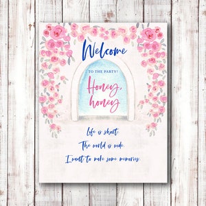 Mamma Mia Birthday Sign Template | watercolor floral poster | Instant Download, Templett, Printable