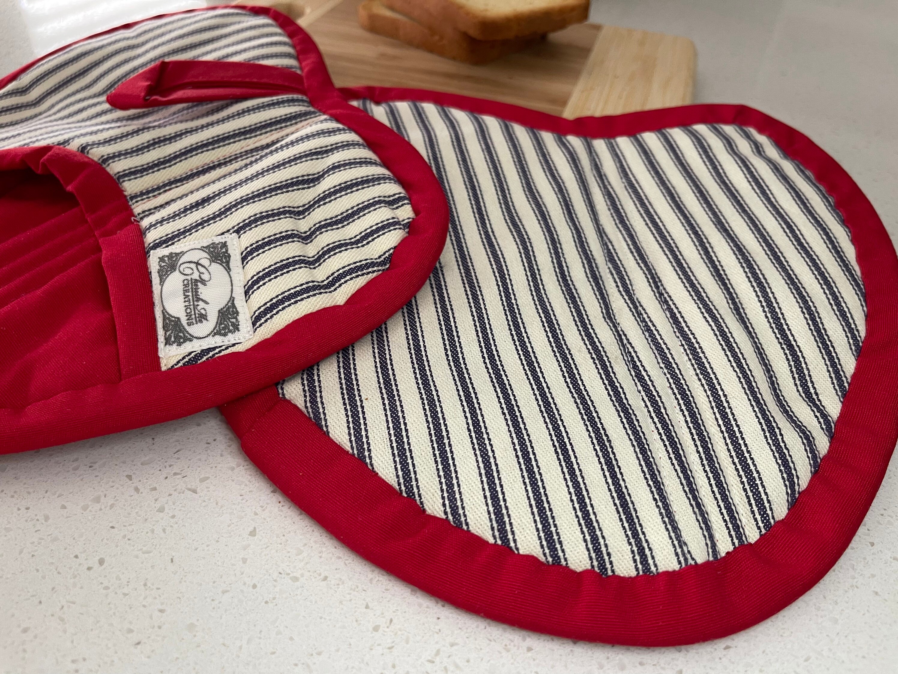 Red, White and Blue Potholders Set of Two, Americana Kitchen Home