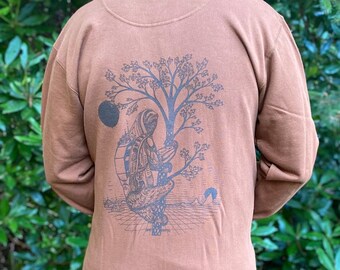 The Slothstronaut - Organic Cotton Unisex Zip Hoodie / Sloth shirt / Nature / Astronaut / Natural / Space / Sci-fi / Nature design / Pyramid