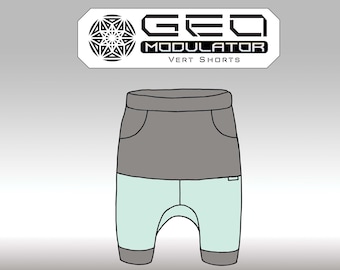 Customizable Drop Crotch Shorts / Men's Clothing / Personalized / Geometric / Women's / Unisex / Ninja / Festival / Flow / Active / Street