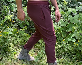 Calças de moletom Geo Joggers // Calças de moletom Redwood de algodão orgânico / Unissex / Roupa de lazer natural / Geometria Sagrada / Masculino / Feminino / geométrico /