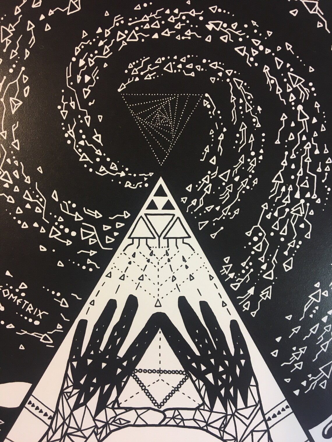 I Love Triangles Art Print / Sacred Geometry Art / Geometry Etsy