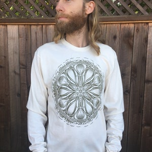 GAIA Organic Cotton Unisex Long Sleeve T Shirt / Organic cotton / earth shirt / Sacred Geometry / Natural / planet / Gaia / Earth shirt image 7