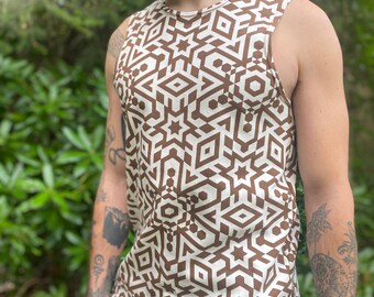 Tank Top / Organic Cotton Brown Tank Top / Natural Shirt