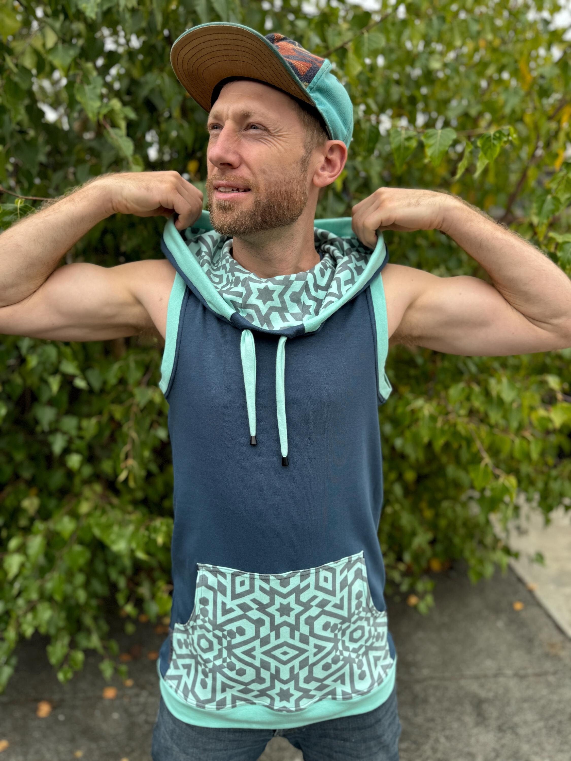 The Portal Tank - Organic Cotton Unisex Geometric Sleeveless