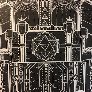 The Vimana Art Print / Sci Fi Spaceship / Sacred Geometry Art / Pyramids / Visionary / Sci-fi Wall Art / Geometric / Fantasy / Sky Castle image 5