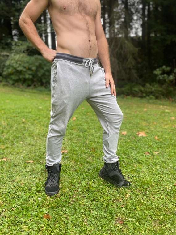 Pantalon de Yoga Homme Jogger - Bio Gris - Vêtements de yoga Homme - Coton  Bio