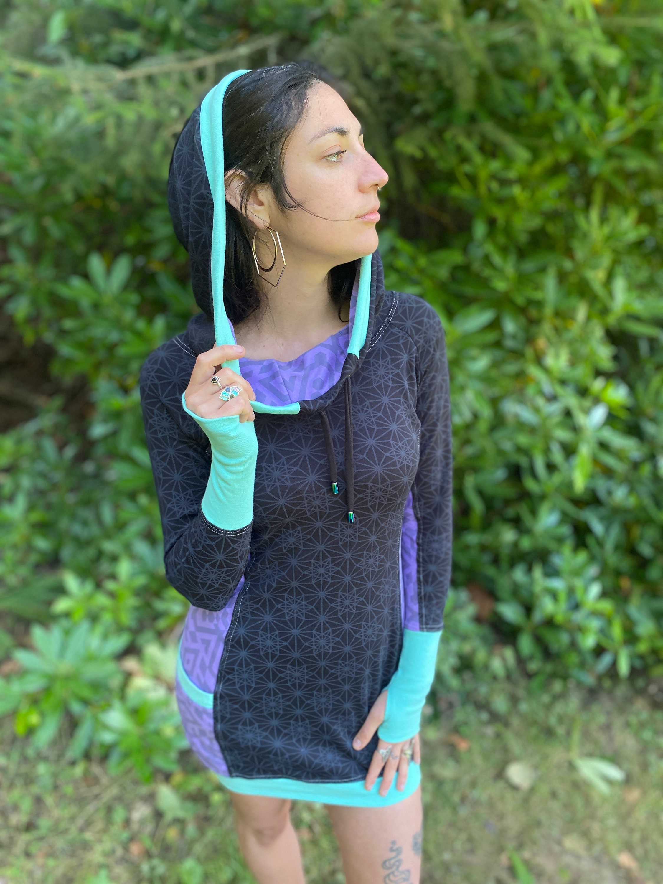 The Side Panel Portal Dress / Women's Organic Cotton Cowl