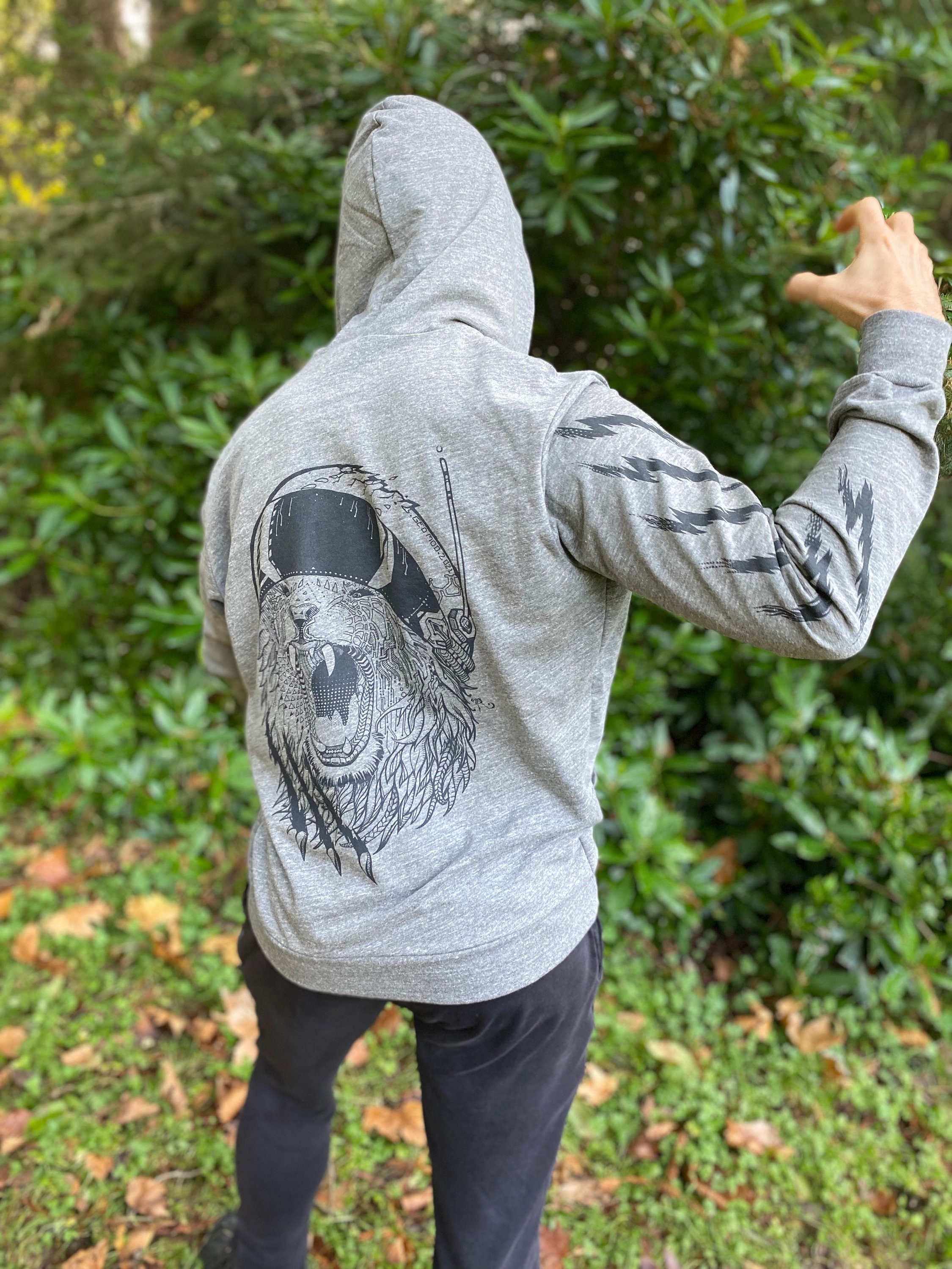 Alien Zip up Hoodie Etsy UK