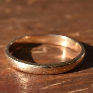 1970s 14K Vintage Artcarved JR Wood Thin Stacking Wedding Band in Yellow Gold