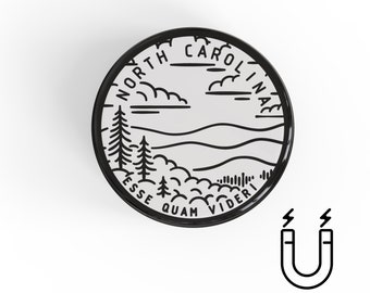 North Carolina Magnet | Button Magnet | Fridge Magnet | Kitchen Magnet | Refrigerator Magnet