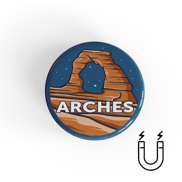 Arches National Park Magnet | Button Magnet | Fridge Magnet | Kitchen Magnet | Refrigerator Magnet