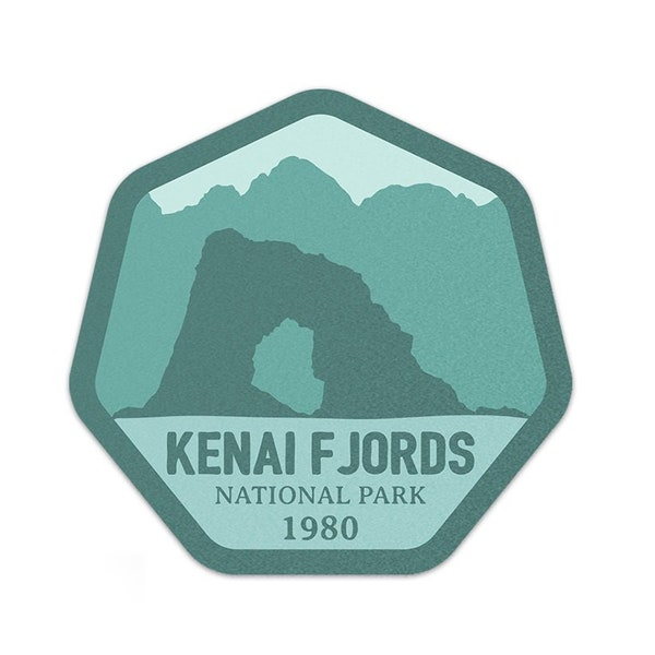 Kenai Fjords National Park Sticker | Multiple Sizes | Bumper Sticker | Water Bottle | Travel | Laptop | Waterproof