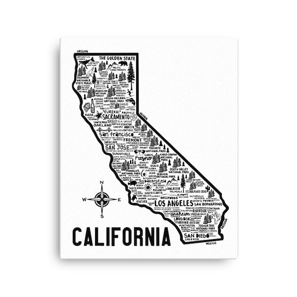 Wall Art California Etsy