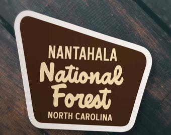 Nantahala National Forest Sticker | North Carolina Bumper Sticker | Water Bottle | Travel Decal | Laptop | Waterproof