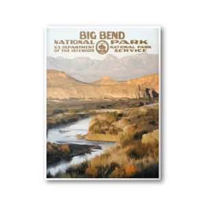 Big Bend National Park Poster  | National Park Poster | National Park Print | Vintage Poster | Wall Art | Home Decor