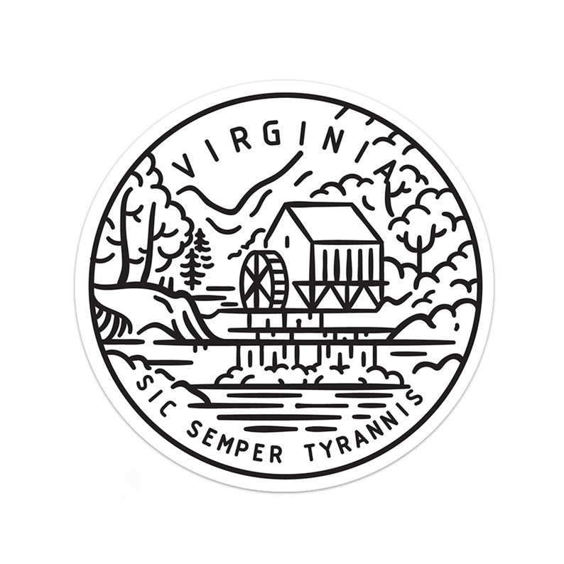 Virginia Sticker Virginia Decal Multiple Sizes Available Etsy