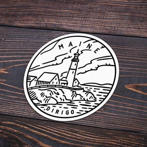 Maine Sticker | Maine Decal | Multiple Sizes | Bumper Sticker | Water Bottle | Travel | Laptop | Waterproof