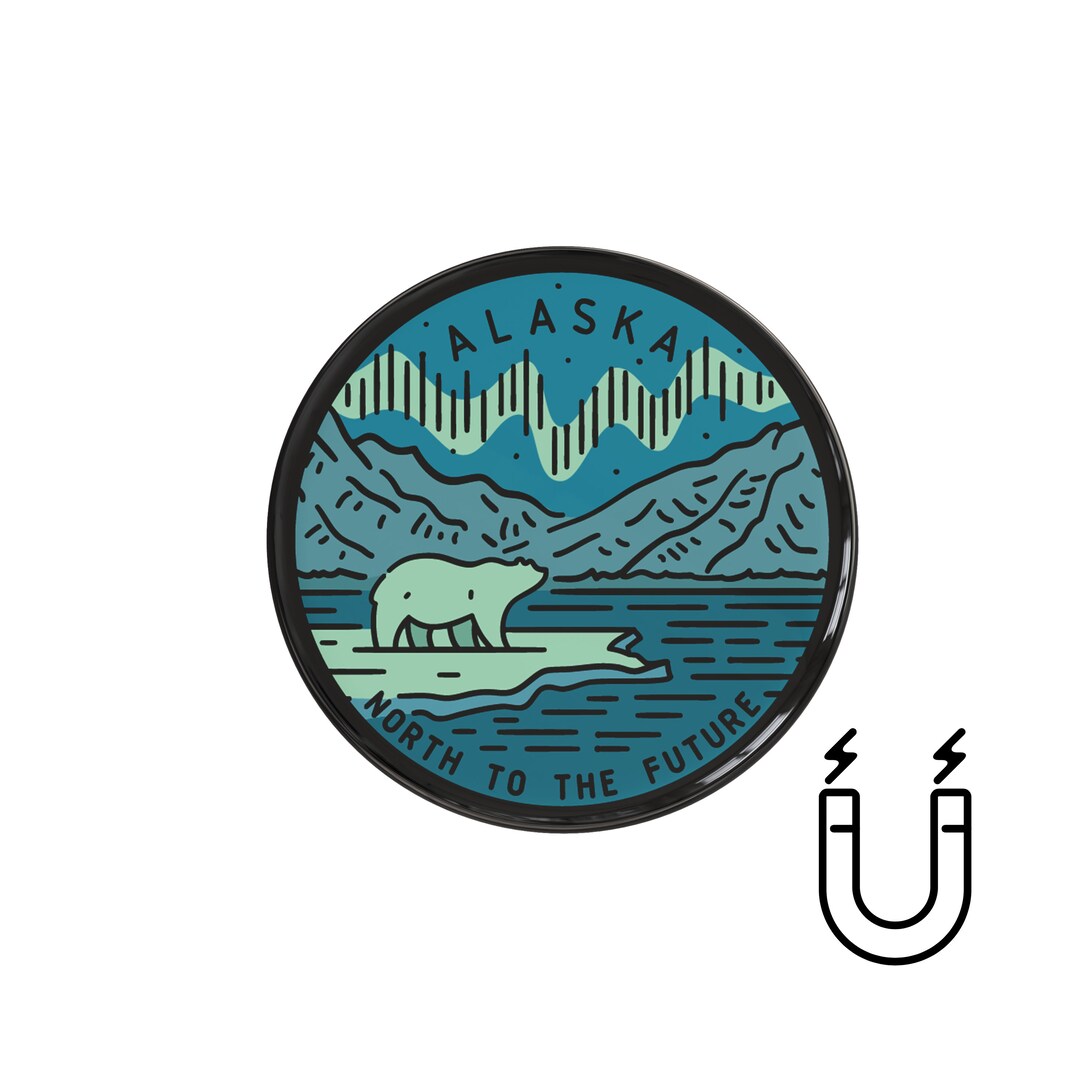 Alaska Magnet | Button Magnet | Fridge Magnet | Kitchen Magnet ...