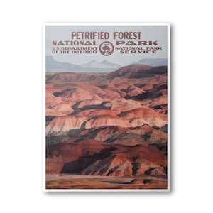 Petrified Forest National Park Poster | National Park Poster | National Park Print | Vintage Poster | Wall Art | Home Decor