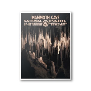 Mammoth Cave National Park Poster | National Park Poster | National Park Print | Vintage Poster | Wall Art | Home Decor