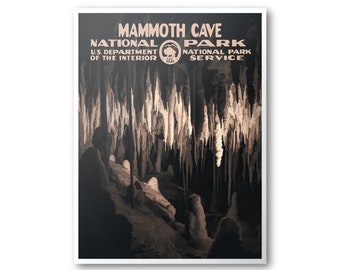 Mammoth Cave National Park Poster | National Park Poster | National Park Print | Vintage Poster | Wall Art | Home Decor