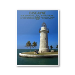 Biscayne National Park Poster | National Park Poster | National Park Print | Vintage Poster | Wall Art | Home Decor