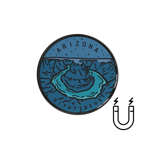 Aimant de l'Arizona | Aimant bouton | aimant pour réfrigérateur | Aimant de cuisine | Aimant de réfrigérateur