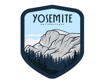 Yosemite National Park Sticker | Multiple Sizes | Bumper Sticker | Water Bottle | Travel | Laptop | Waterproof