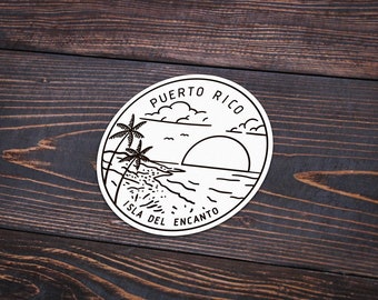 Puerto Rico Sticker | Puerto Rico Decal | Multiple Sizes | Bumper Sticker | Water Bottle | Travel | Laptop | Waterproof