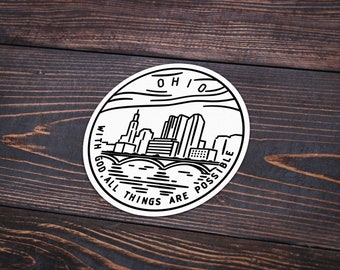 Ohio Sticker | Ohio Decal | Multiple Sizes | Bumper Sticker | Water Bottle | Travel | Laptop | Waterproof