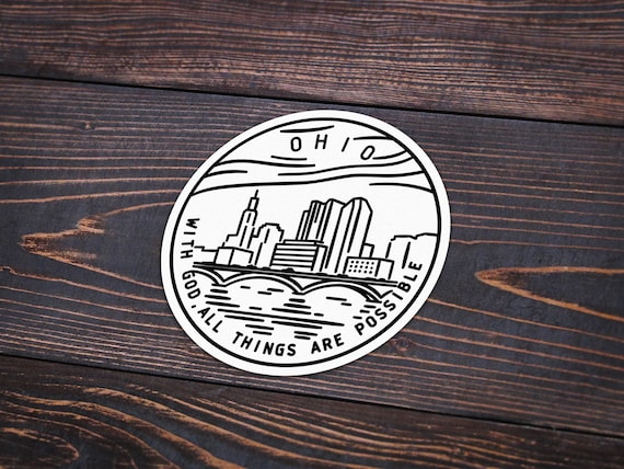 Ohio Sticker | Ohio Decal | Multiple Sizes | Bumper Sticker | Water Bottle | Travel | Laptop | Waterproof