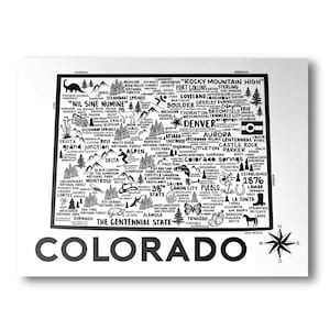 Colorado Poster | Minimalist State Map  | State Poster | Wall Art | Home Decor | United States Print | Art Print | Katie Ford