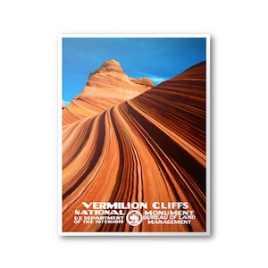 Vermilion Cliffs National Monument Poster | National Park Poster | National Park Print | Vintage Poster | Wall Art | Home Decor