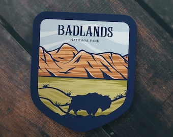 Badlands National Park Sticker | Multiple Sizes | Bumper Sticker | Water Bottle | Travel | Laptop | Waterproof